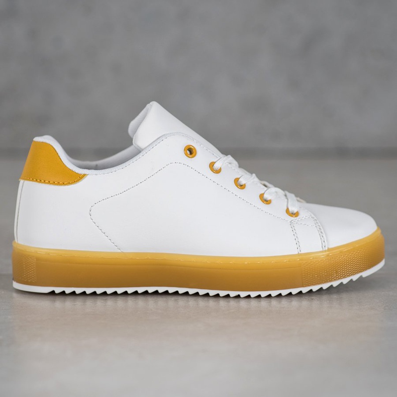 SHELOVET Chaussures à semelle colorée blanc 1