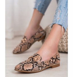 Seastar Mocassins élégants à imprimé serpent multicolore 4