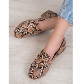 Seastar Mocassins élégants à imprimé serpent multicolore 1