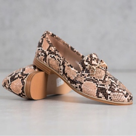 Seastar Mocassins élégants à imprimé serpent multicolore 2