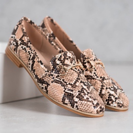 Seastar Mocassins élégants à imprimé serpent multicolore 3