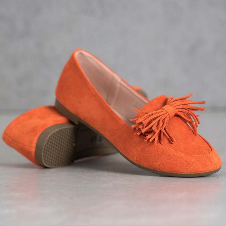 Nio Nio Mocassins à franges orange 1 Nio Nio Mocassins à franges orange 1