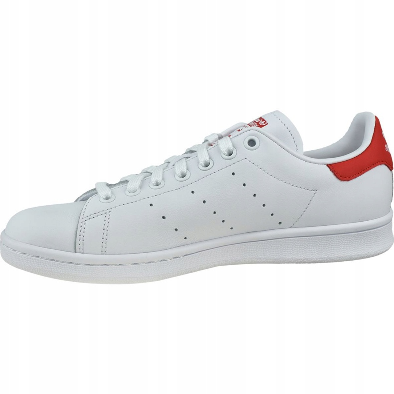 Chaussures Adidas Stan Smith M EF4334 blanche rouge 1 Chaussures Adidas Stan Smith M EF4334 blanche rouge 1