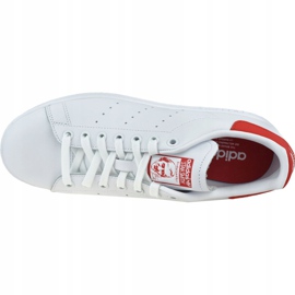 Chaussures Adidas Stan Smith M EF4334 blanche rouge 2 Chaussures Adidas Stan Smith M EF4334 blanche rouge 2