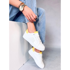 Baskets femme blanches et jaunes LV101P Jaune 1