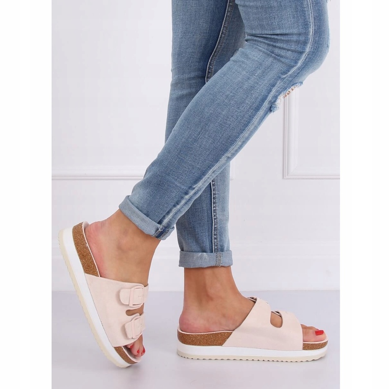 Chaussons scholki beiges SS115P Beige multicolore rose 1 Chaussons scholki beiges SS115P Beige multicolore rose 1