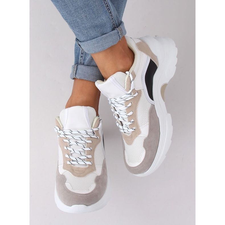 Chaussures de sport femme JD02P Blanc Beige noir violet rose 2