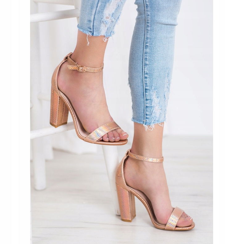 Seastar Sandales brillantes sexy d'or 2