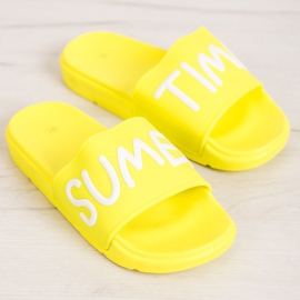 SHELOVET Pantoufles en caoutchouc jaune 3