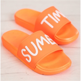 SHELOVET Pantoufles en caoutchouc orange 2