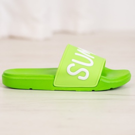 SHELOVET Pantoufles en caoutchouc vert 2