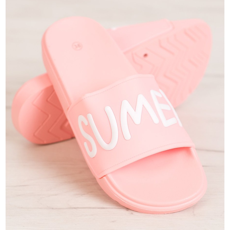 SHELOVET Pantoufles en caoutchouc rose 1