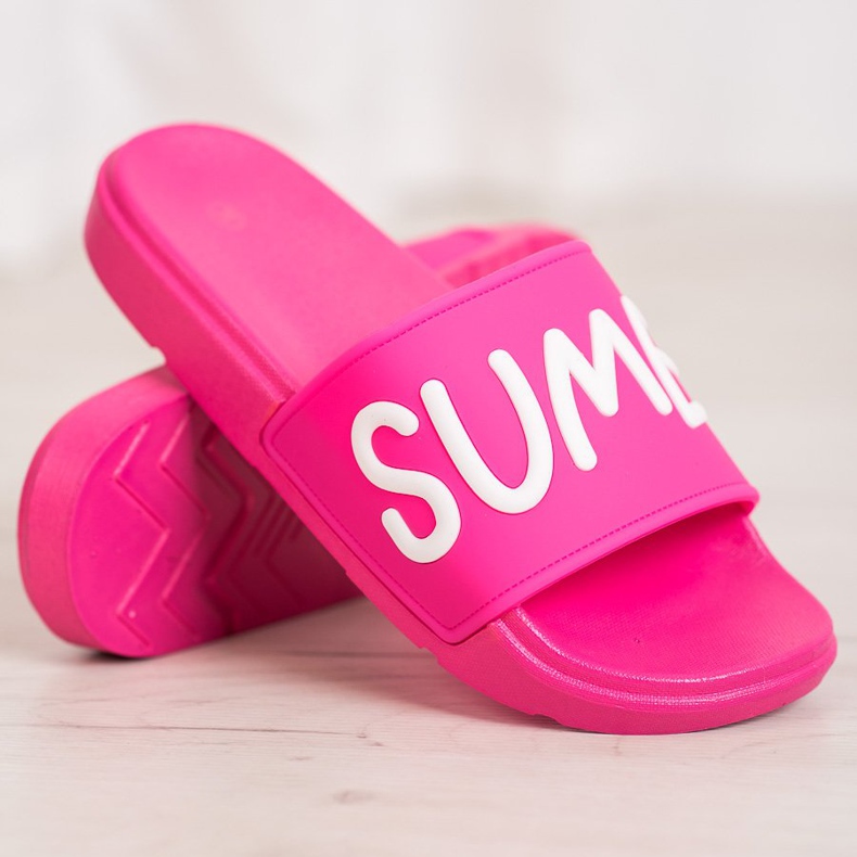 SHELOVET Pantoufles en caoutchouc rose 1