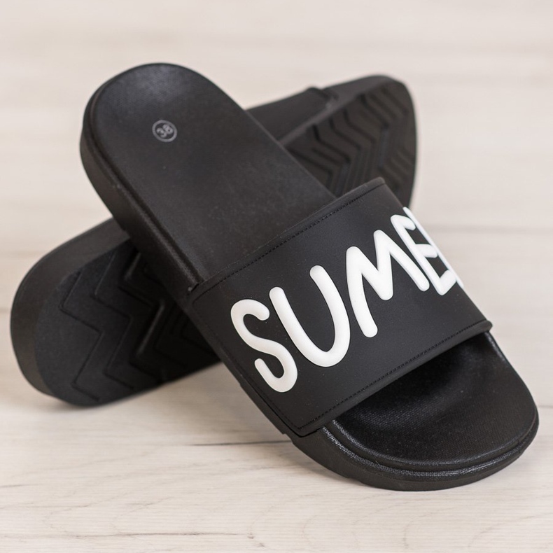 SHELOVET Pantoufles en caoutchouc le noir 1