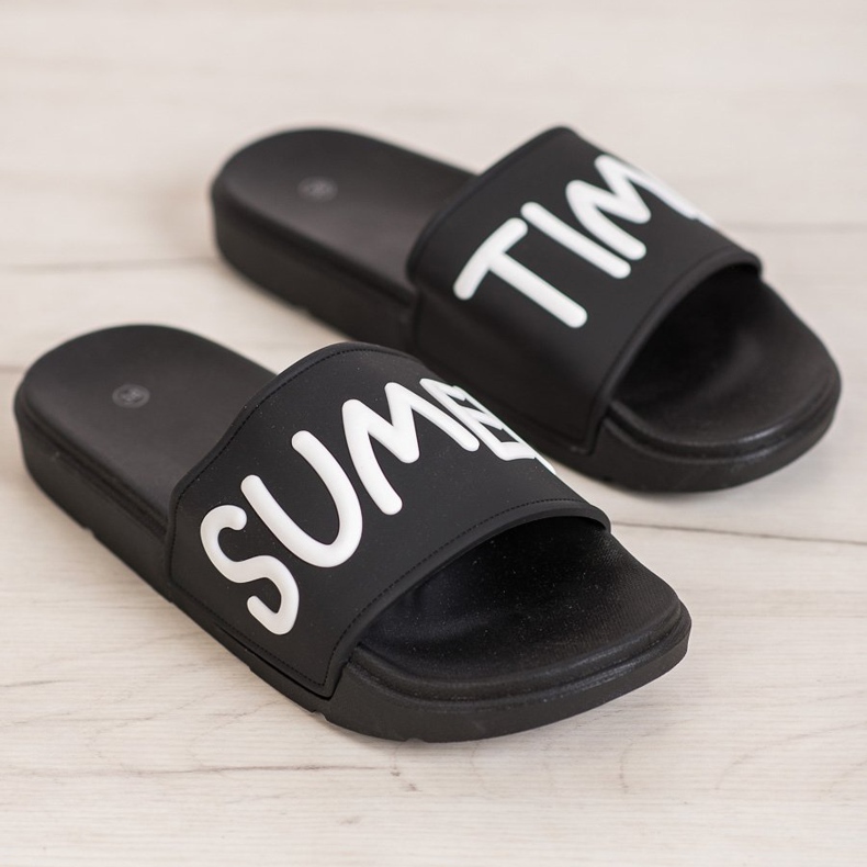 SHELOVET Pantoufles en caoutchouc le noir 2