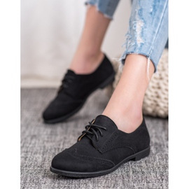 SHELOVET Chaussures en daim classiques le noir 5