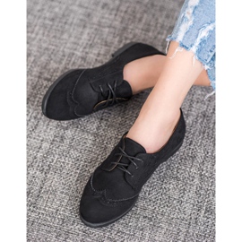 SHELOVET Chaussures en daim classiques noir 1