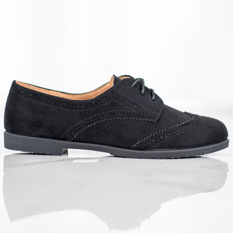 SHELOVET Chaussures en daim classiques noir 2