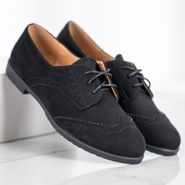SHELOVET Chaussures en daim classiques le noir 4