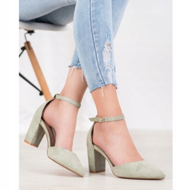 Seastar Escarpins en daim sur un pilier multicolore vert 4