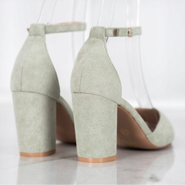 Seastar Escarpins en daim sur un pilier multicolore vert 2