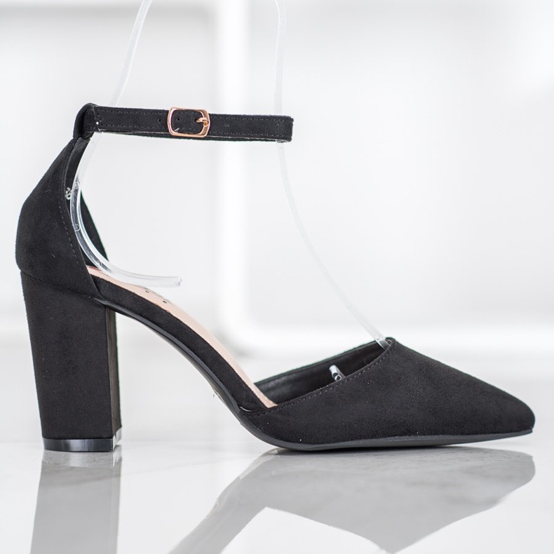 Seastar Escarpins en daim sur un pilier noir 2