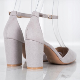 Seastar Escarpins en daim sur un pilier gris 2