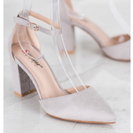 Seastar Escarpins en daim sur un pilier gris 3
