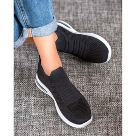 Diamantique Chaussures à enfiler noires 1