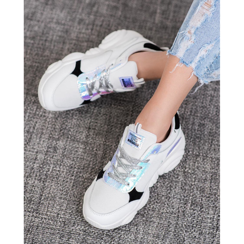 SHELOVET Chaussures de sport confortables blanc 1