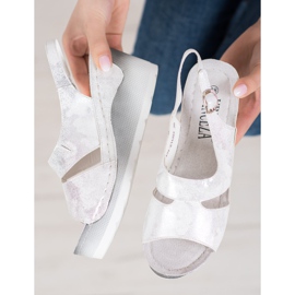 Sandales compensées VINCEZA gris 1 Sandales compensées VINCEZA gris 1