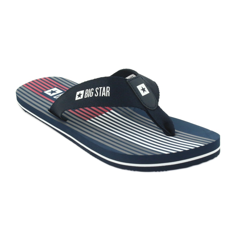 Chaussons homme Big Star 174463 bleu marine blanc rouge 1