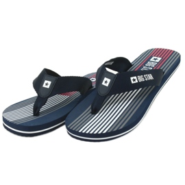 Chaussons homme Big Star 174463 bleu marine blanche rouge 2