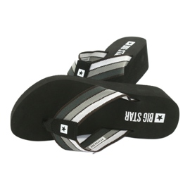 Tongs Big Star sur le coin 274A300 noir gris 4