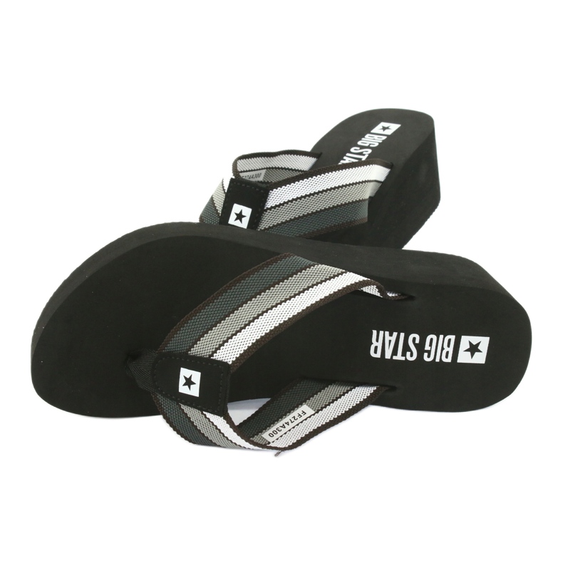 Tongs Big Star sur le coin 274A300 le noir gris 4