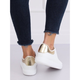 Baskets femme blanches LA85P Or 1