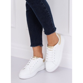 Baskets femme blanches LA85P Or 2