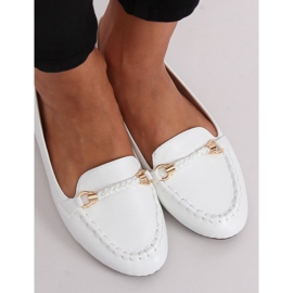 Mocassins femme blancs A8636 Blanc 2