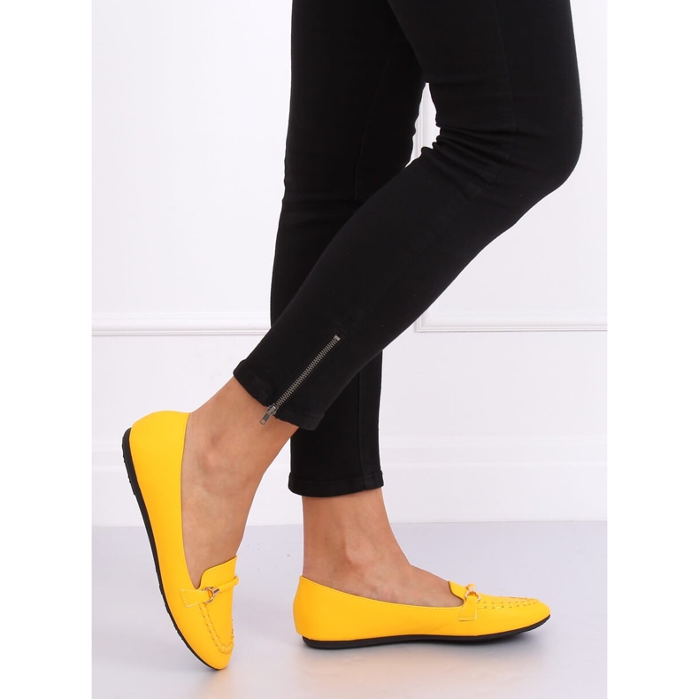 Mocassins femme miel A8636 Jaune 1