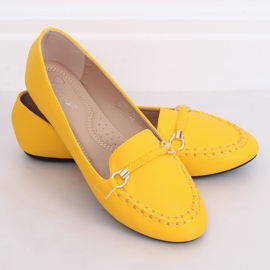 Mocassins femme miel A8636 Jaune 3