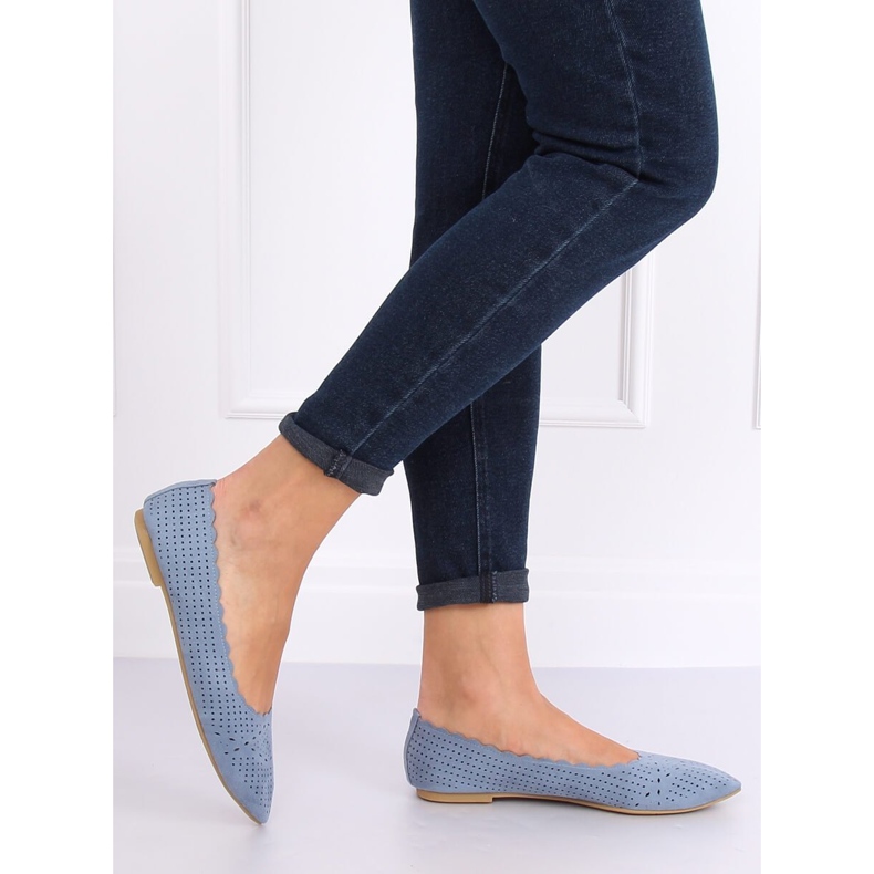Ballerines ajourées bleues NK18P Bleu 1