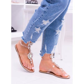 Pas Cher Lu Boo Chaussures Élégantes Sandales Or Strass Nomire multicolore jaune 3