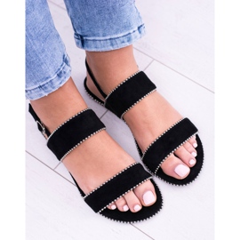 Lu Boo Sandales Noires Femme Jets Noeli le noir 2