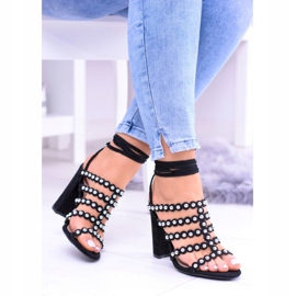 Sandales à talons noires pour femmes de Ysmira 1