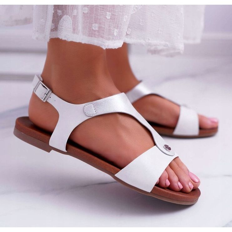 S.Barski Sandales Plates Femme Blanc Verner blanche 1 S.Barski Sandales Plates Femme Blanc Verner blanche 1