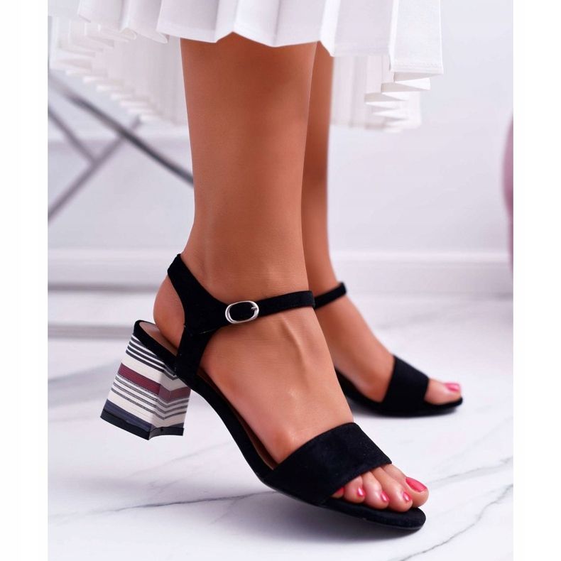 Vinceza Sandales Femme Talon Haut Talon Coloré Noir Niente le noir 1
