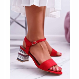 Vinceza Sandales Femme Talon Haut Talon Coloré Rouge Niente 1