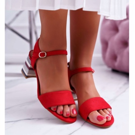 Vinceza Sandales Femme Talon Haut Talon Coloré Rouge Niente 2