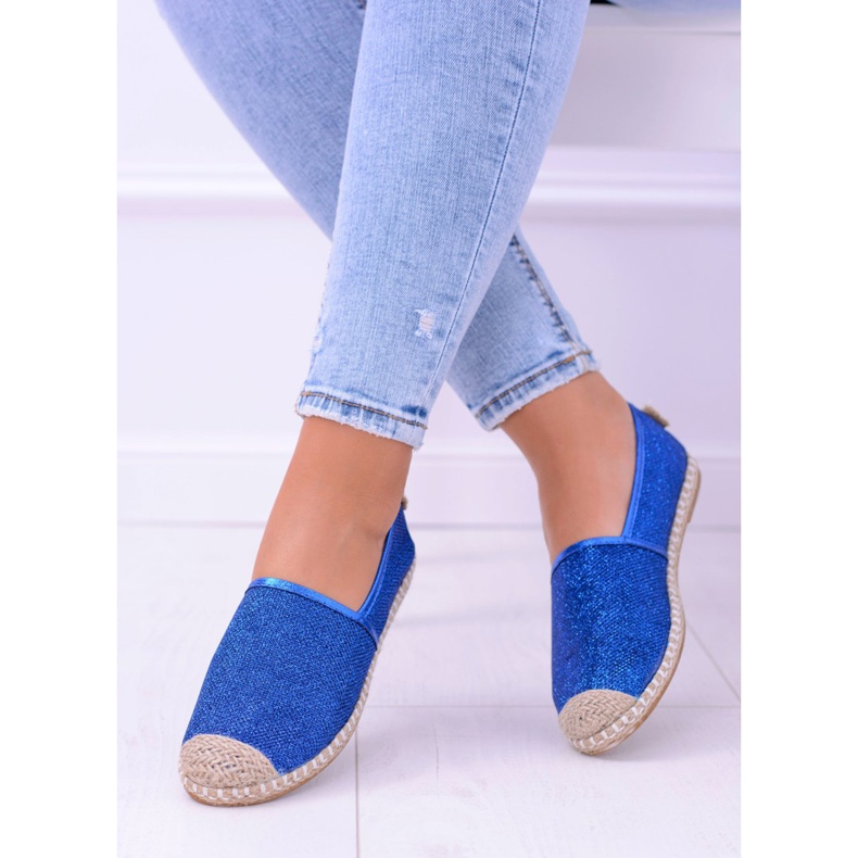 Espadrilles Lu Boo Bleuet Femme Slip On Brocade Miravet 1
