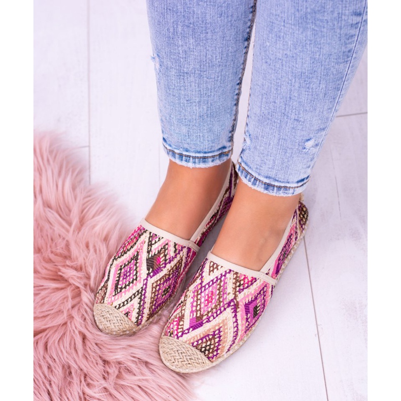 Lu Boo | Espadrilles Bimbi à enfiler en lin pour femmes multicolore 2